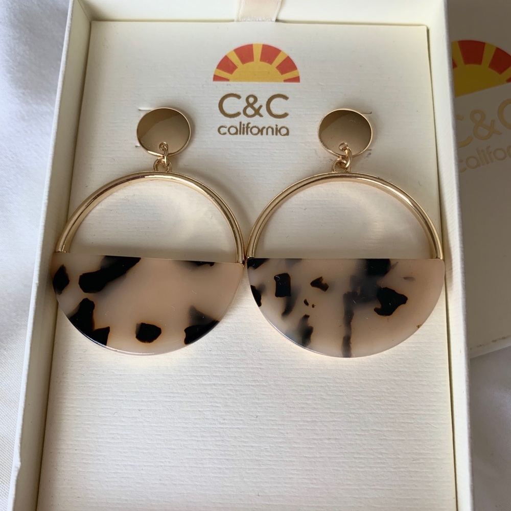 C&C California- Gold and Resin Fashion Earrings